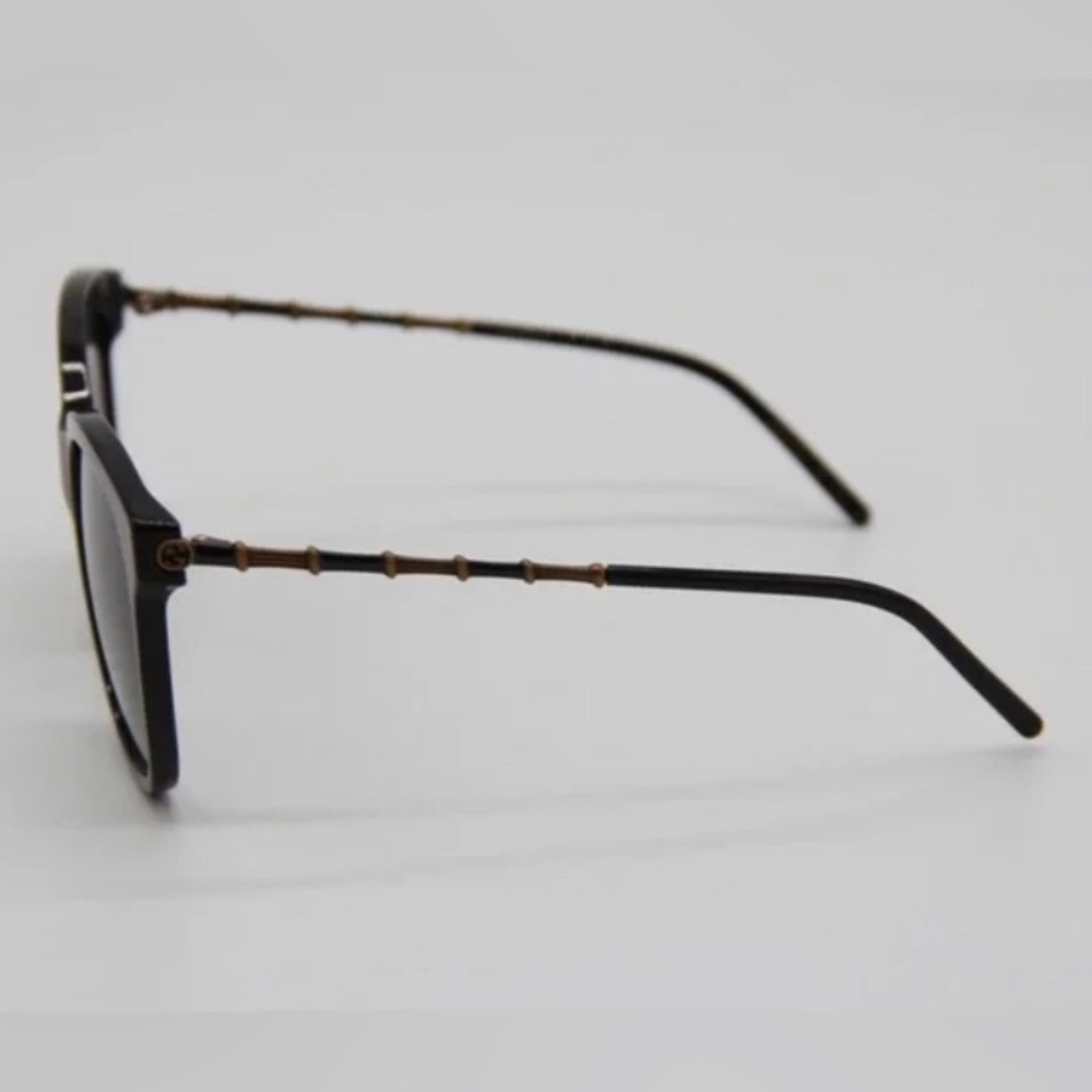 GUCCI WOMENS SQUARE BLACK GOLD GREY SUNGLASSES GG0654S-30008562-001 - Picture 6 of 12